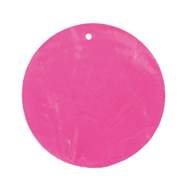 Nacres rondes colorées (x6) fuchsia - Photo n°1