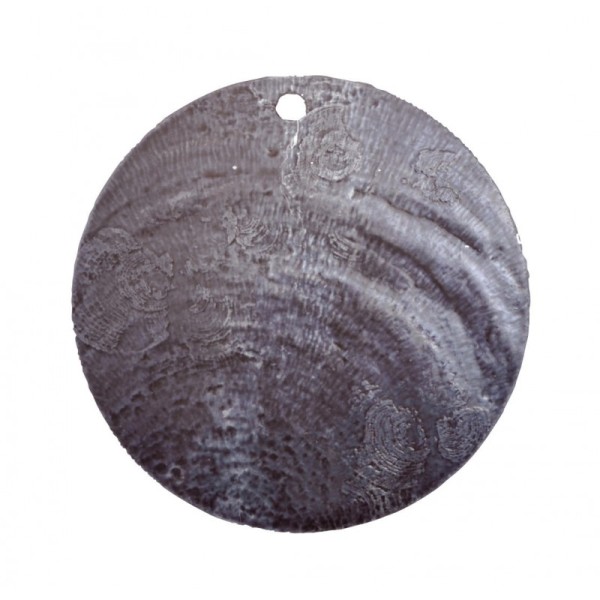 Nacres rondes colorées (x6) noir - Photo n°1