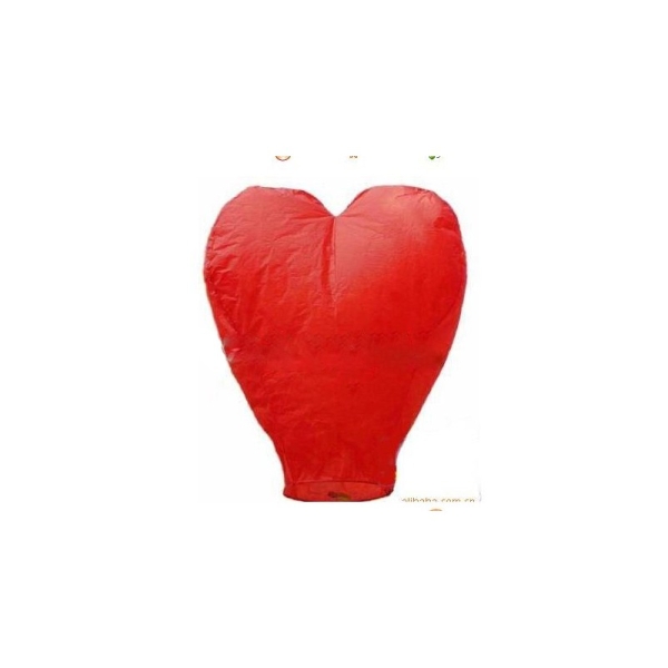 Lanterne à vœux cœur rouge - Photo n°1