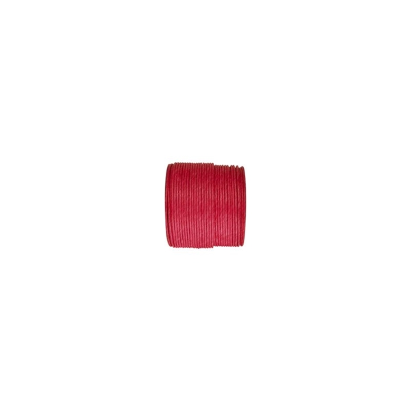 Ruban corde laitonné de couleur rouge - Photo n°1