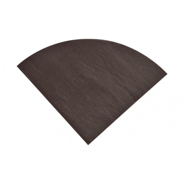 Serviettes rondes pliées (x20) noir - Photo n°1