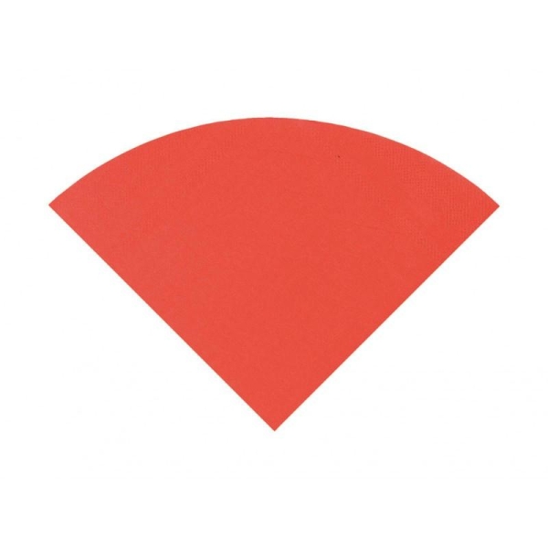 Serviettes rondes pliées (x20) rouge - Photo n°1