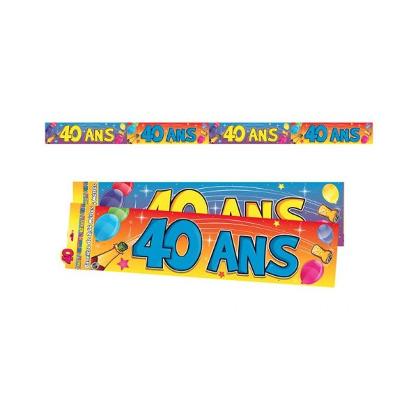 Bannière 40 ans multicolore - Photo n°1