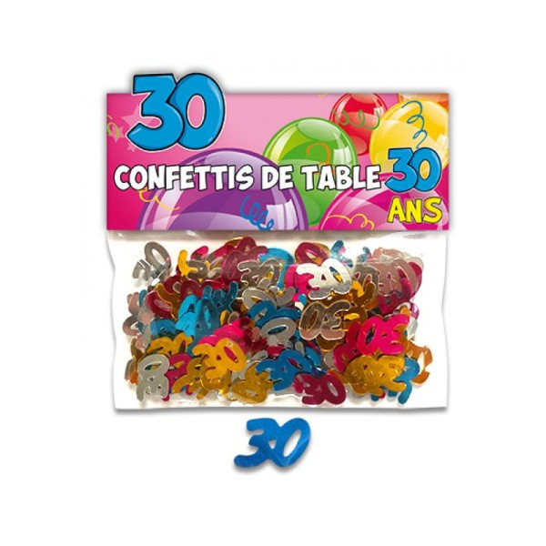 Confettis 30 ans multicolore - Photo n°1