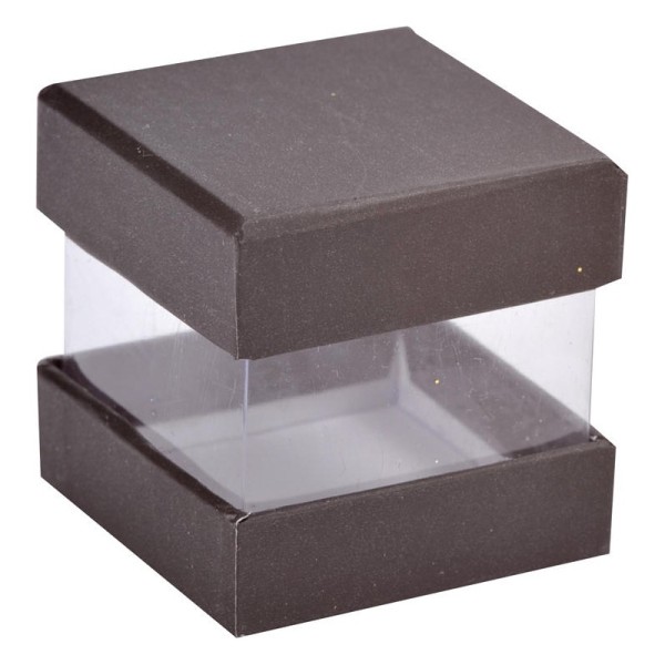 Mini boîtes cubes x6 noir - Photo n°1