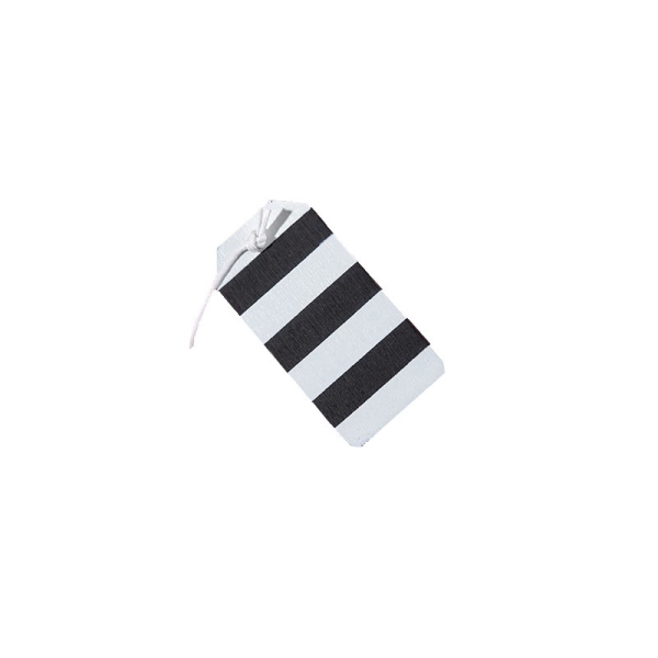 Plaques bicolores en bois peint (x6) noir / blanc - Photo n°1