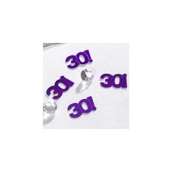 Confettis de table violets 30 ans - Photo n°2