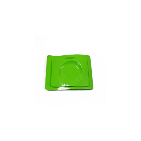 Petites assiettes design vert anis (x6) - Photo n°1