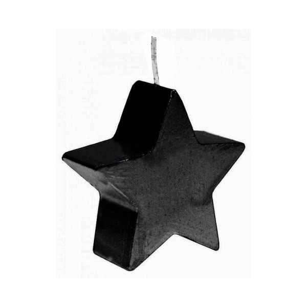 Bougie étoile noire 7,5 cm - Photo n°1