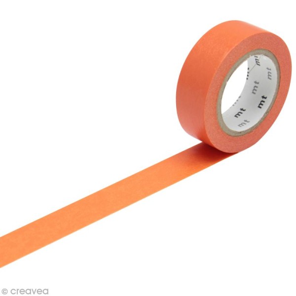 Masking Tape - Orange foncé - 15 mm - 7 m - Photo n°1
