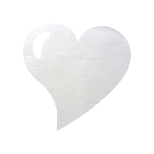 Sets coeur en intissé (x6) blanc - Photo n°1