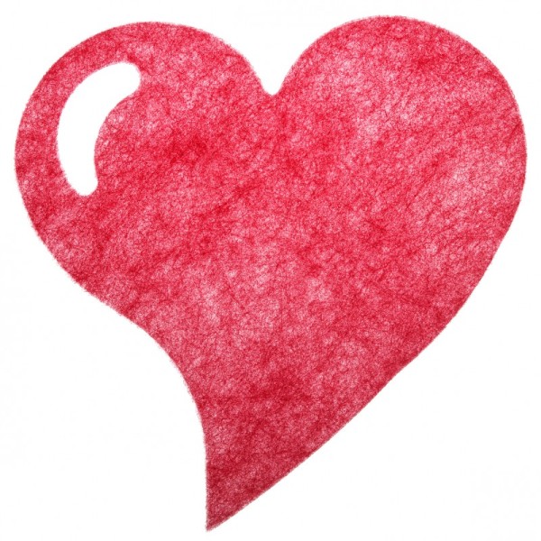 Sets coeur en intissé (x6) rouge - Photo n°1