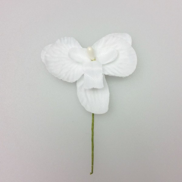 Mini orchidées de couleur (x6) blanche - Photo n°2