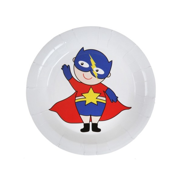 Assiettes Super Hero Boy  x 10 - Photo n°1