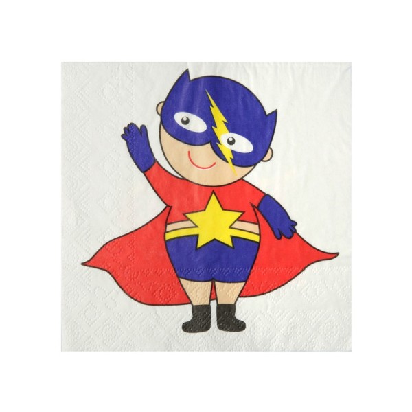 Serviettes Super Hero Boy  x 20 - Photo n°1