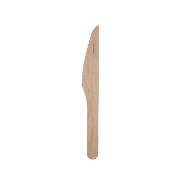 Couteau jetable en bois  x 10 - Photo n°1