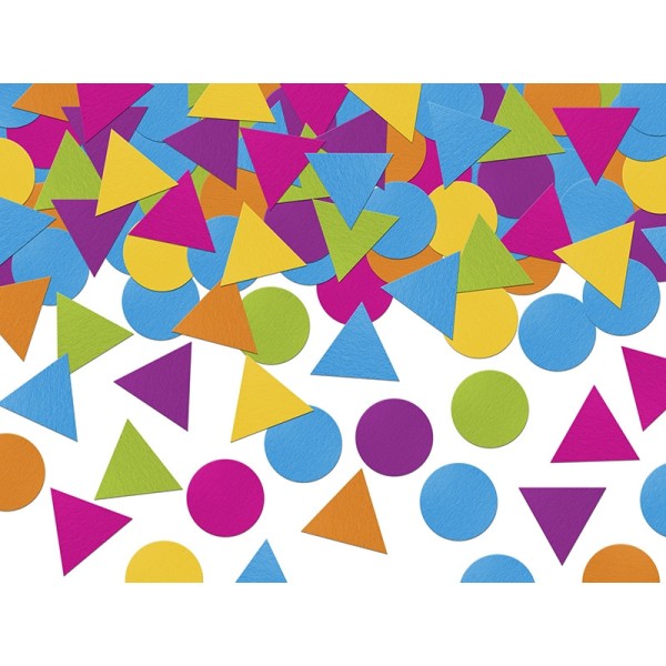 Confettis ronds et triangles multicolores - Photo n°1