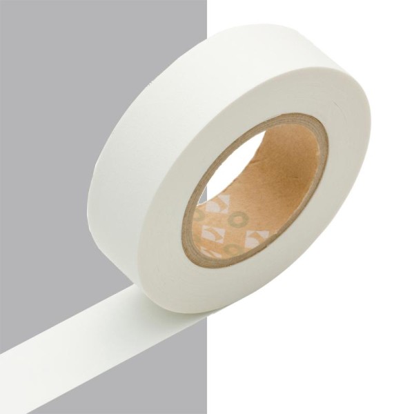 Masking tape uni blanc mat x 7 m - Photo n°1