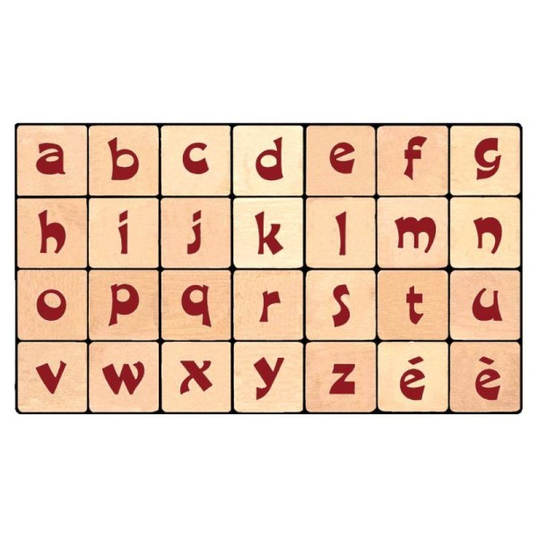 Tampons alphabet Circus minuscule petit modèle - Photo n°1