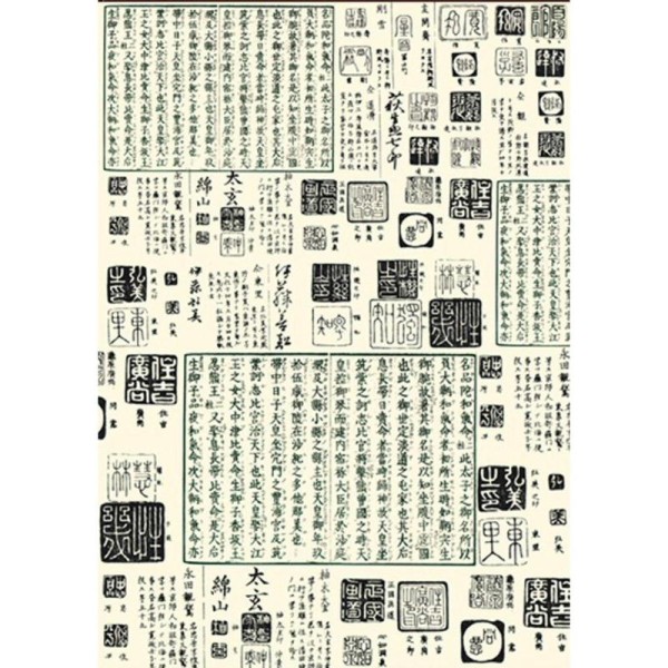 Papier de découpage Inscription Chinoise DFG377 50x70 cm - Photo n°1