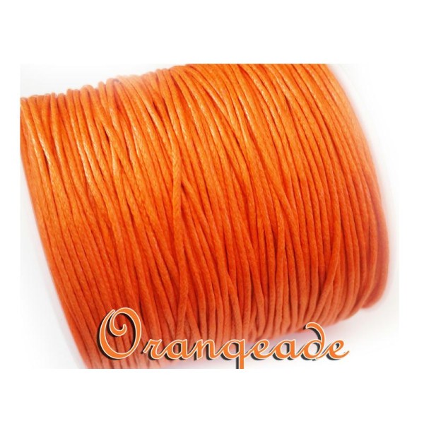 Cordons fils en coton,5 mètres couleur orangeade - Photo n°1