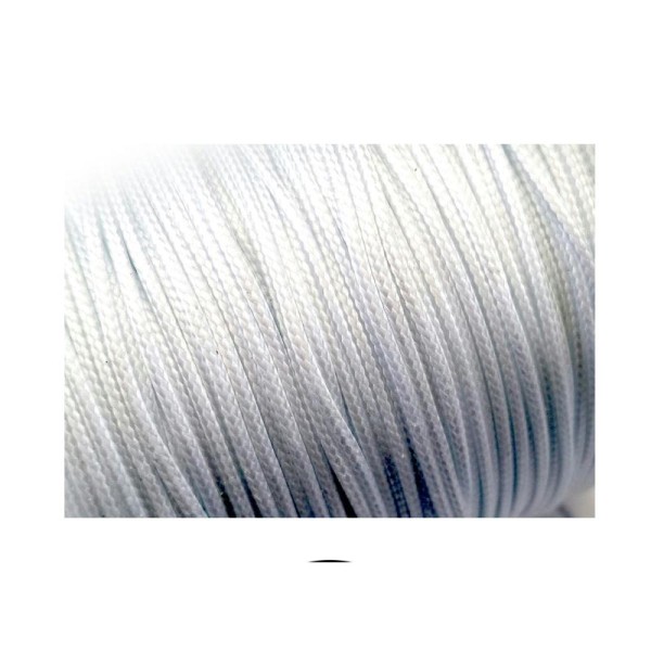 Cordons,fils polyester, 5 mètres couleur blanc pearl - Photo n°1