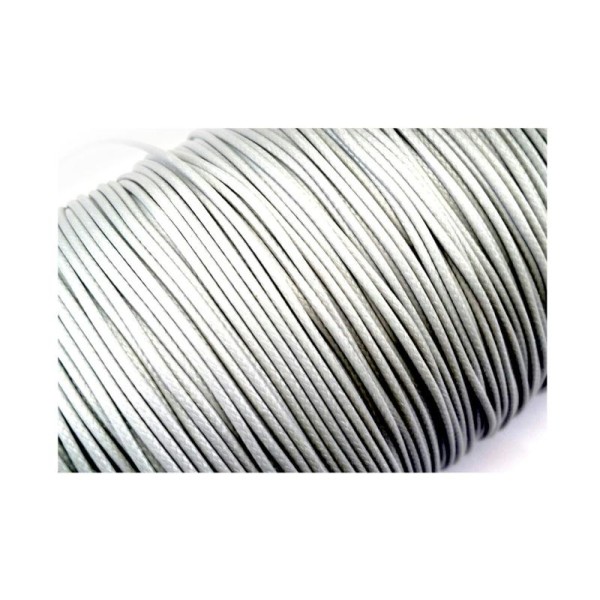 Cordons,fils polyester, 5 mètres couleur gris clair - Photo n°1