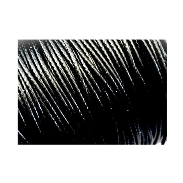 Cordons,fils polyester, 5 mètres couleur noir - Photo n°1
