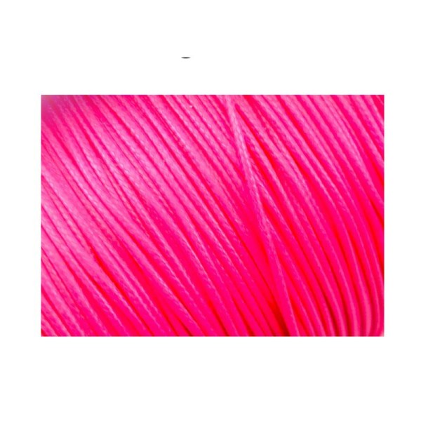 Cordons,fils polyester, 5 mètres couleur rose fluo - Photo n°1