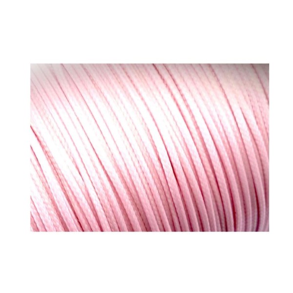 Cordons,fils polyester, 5 mètres couleur rose pastel - Photo n°1