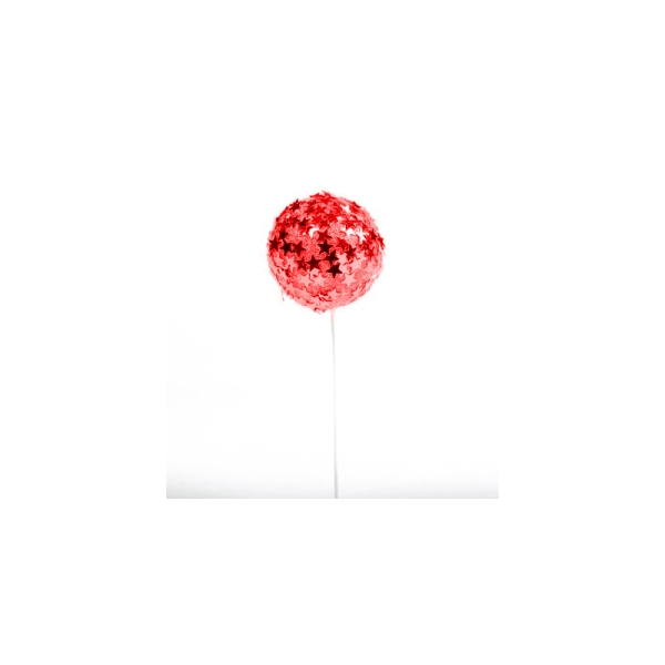 Boule pic étoiles rouge (x3) - Photo n°1