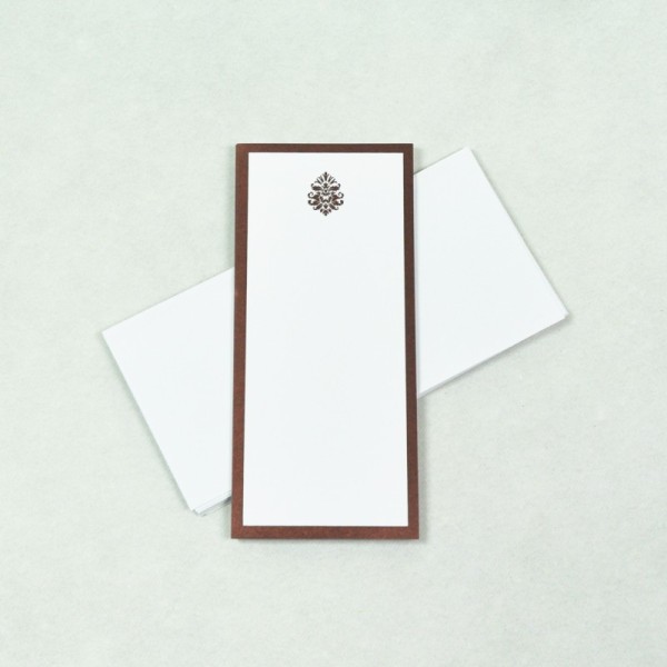 Cartons d'invitations chocolat et enveloppes (x10) - Photo n°1