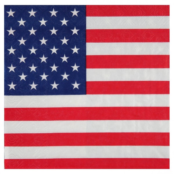 Serviettes drapeau USA (x20) - Photo n°1