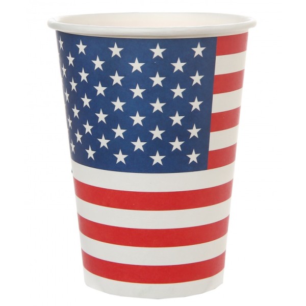 Gobelets drapeau USA (x10) - Photo n°1