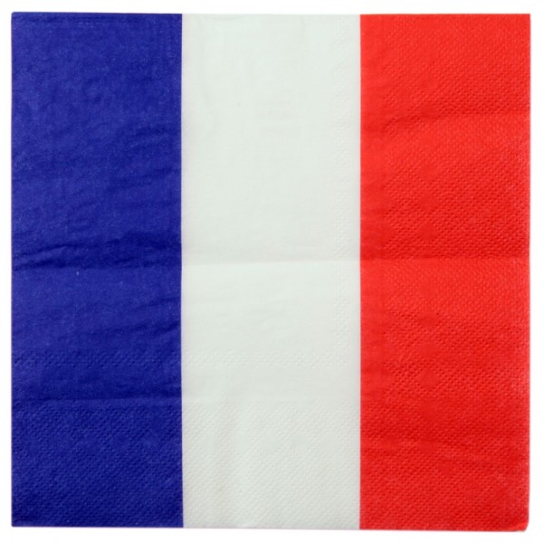 Serviettes drapeau Français (x20) - Photo n°1