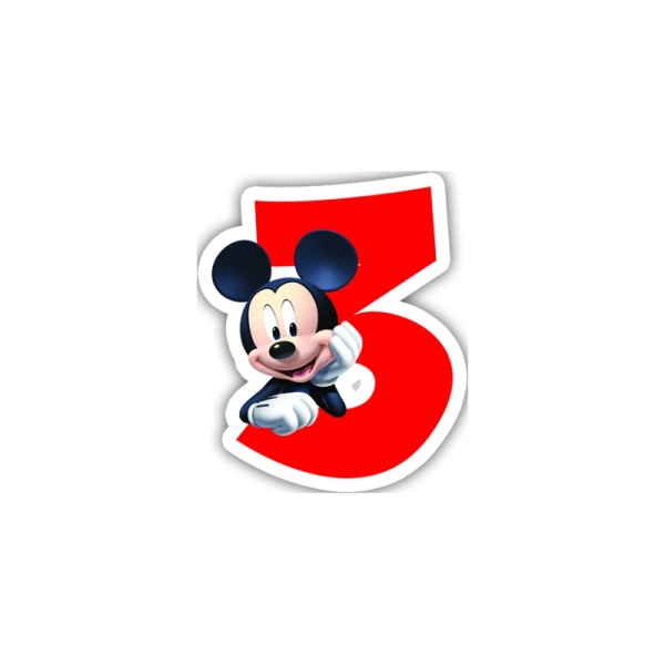 Bougie Mickey 3 ans - Photo n°1