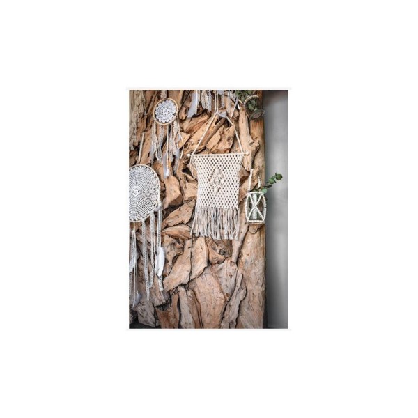 Tenture macramé ivoire 32 x 45 cm - Photo n°4