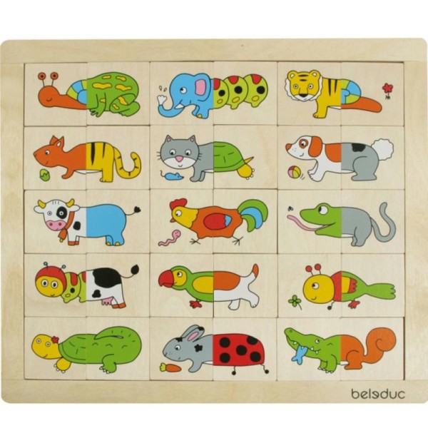 Beleduc Puzzle Animals Match & Mix 11006 - Photo n°3