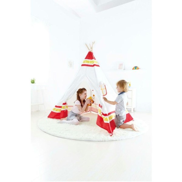 Hape Tente Tipi Pour Enfants Rouge E4307 - Photo n°2