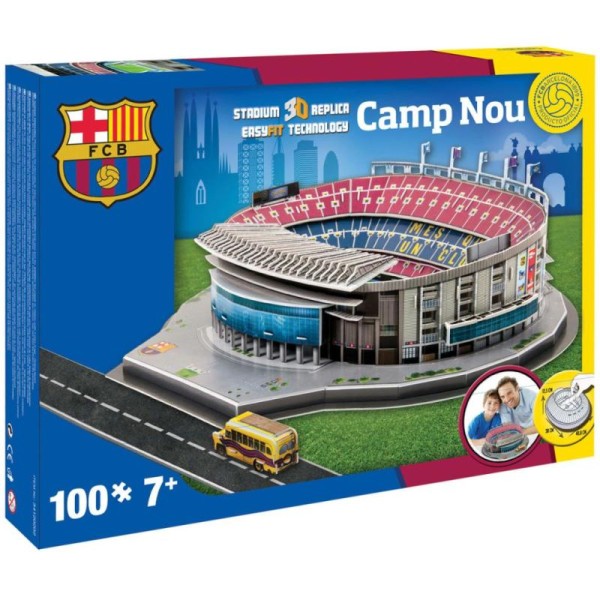 Nanostad Jeu De Puzzle 3d 100 Pièces Camp Nou 38 X 42,8 X 12,5 Cm - Photo n°2