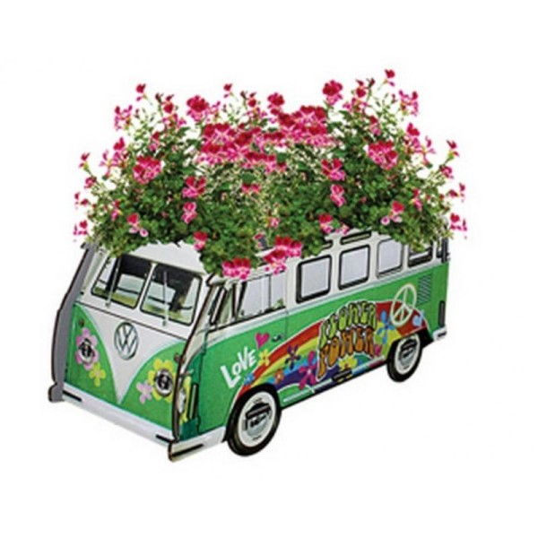 Pot de fleurs Combi vert Hippie en bois à assembler - Photo n°1