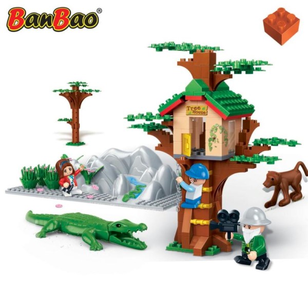 Maison Dans L'arbre Et Animaux Banbao 6656 - Photo n°1