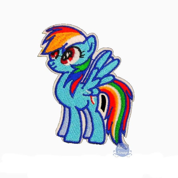 Ecusson brodé thermocollant My Little Pony Rainbow Dash - Photo n°1