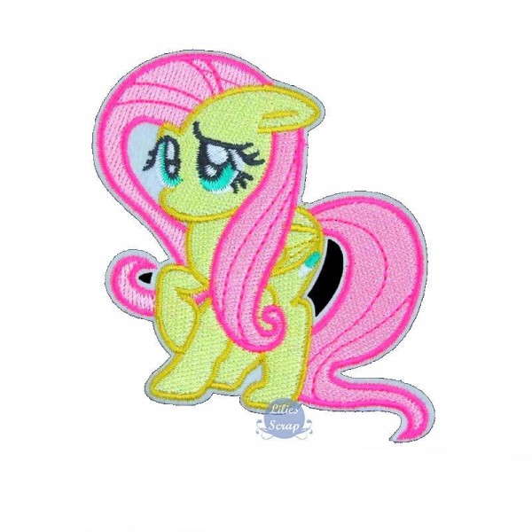 Ecusson brodé thermocollant My Little Pony Fluttershy - Photo n°1