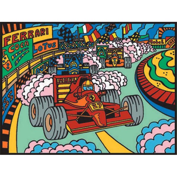 Formule 1 - crayons inclus - 28 x 37 cm - à colorier Colorvelvet - Photo n°1
