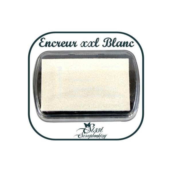 Encre Encreur Grande Taille Xxl Blanc Scrapbooking Tampon - Photo n°1