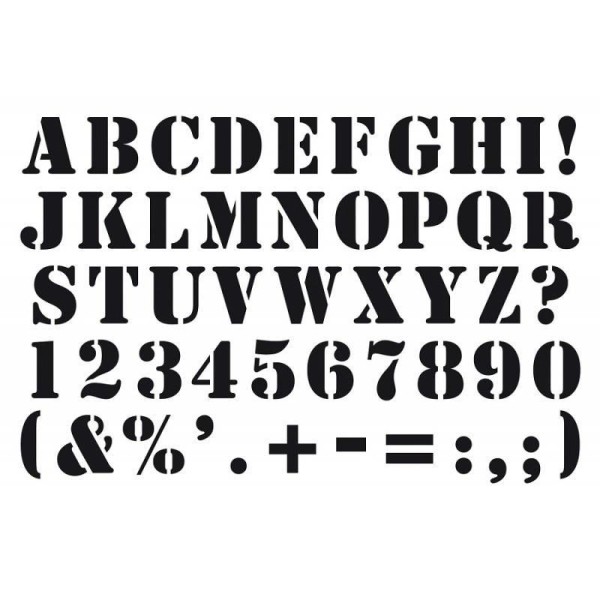 Pochoir 'Artemio' Alphabet 10X15cm Artemio Home Deco Stencils Plantillas - Photo n°1