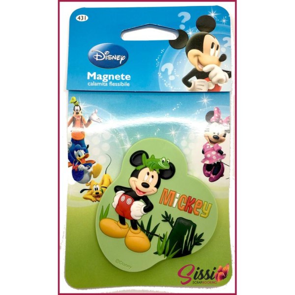 Maxi Magnet Aimant Flexible Mickey Walt Disney Gomme Caoutchouc Embellissement 7cm - Photo n°1