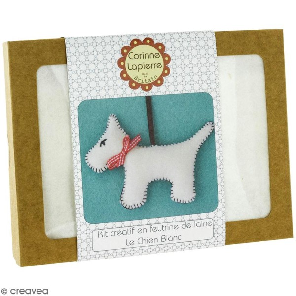Mini Kit feutrine - Le chien blanc - Photo n°1