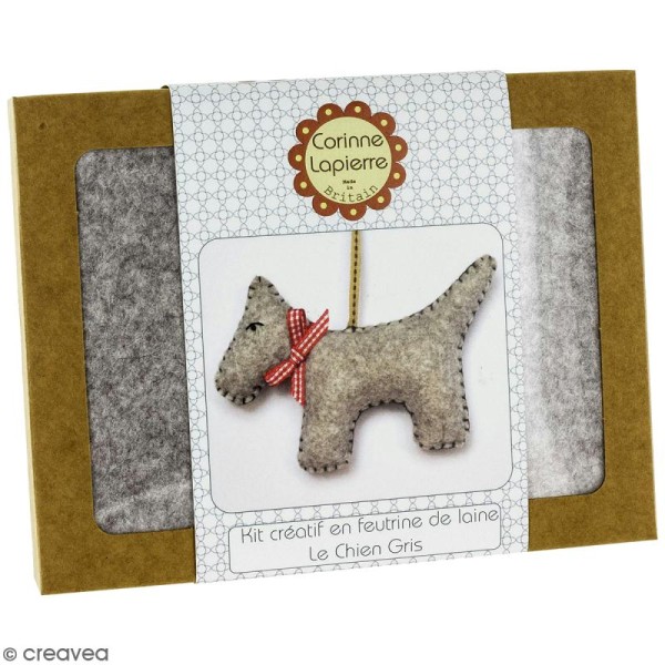 Mini Kit feutrine - Le chien gris - Photo n°1